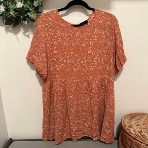 Babydoll pink floral dress size large